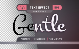 3D Gentle - Editable Text Effect, Font Style