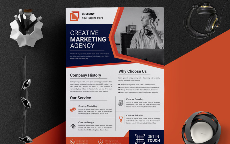 Marketing Agency Flyer Template Corporate Identity