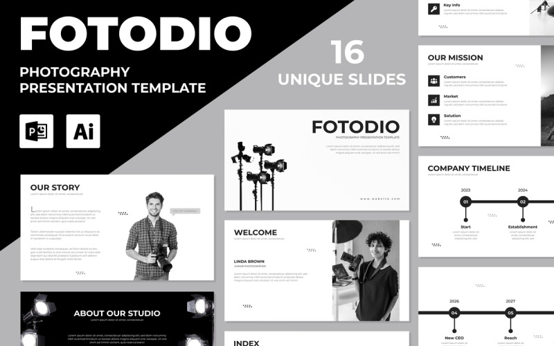 Photography Minimal Presentation Template PowerPoint Template