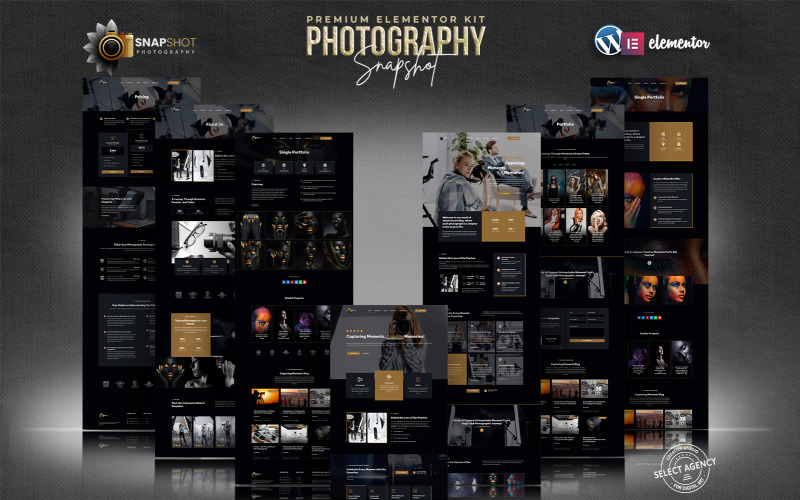 Snapshot - Premium Photography Elementor Pro Template Kit Elementor Kit