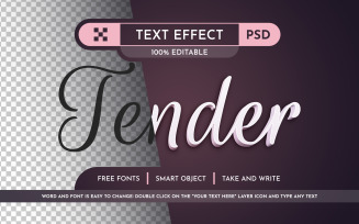 Tender - Editable Text Effect, Font Style