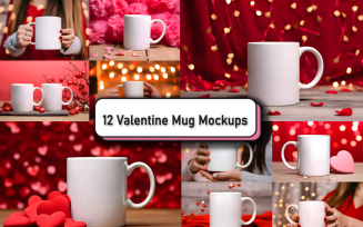 Valentines Day Mug Mockup Bundle