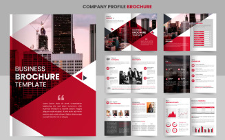 Vector corporate company profile brochure template design idea