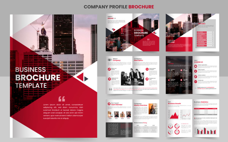 Vector corporate company profile brochure template design idea Illustration