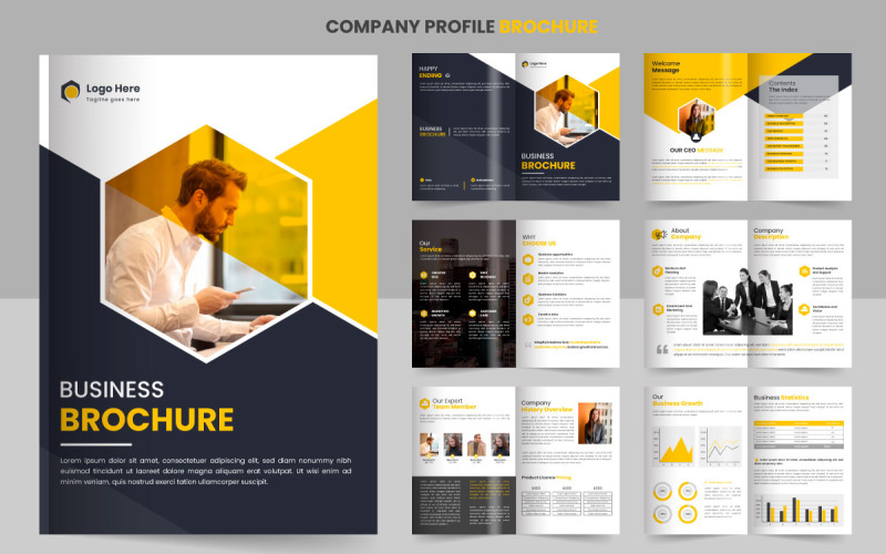Vector corporate company profile brochure template Illustration