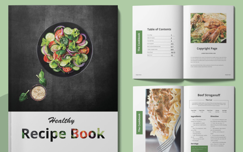 Cookbook / Recipe Book Template Corporate Identity