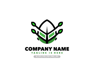 Leaf symbol logo design template loog