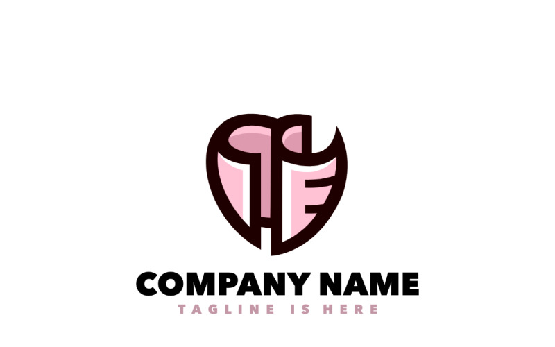 Paper love logo design template Logo Template