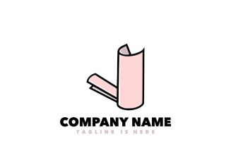 Paper simple logo design template
