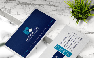 Simple Creative Blue Business Card Template