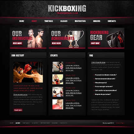 Boxing Website Template 37542 By Wt Templates