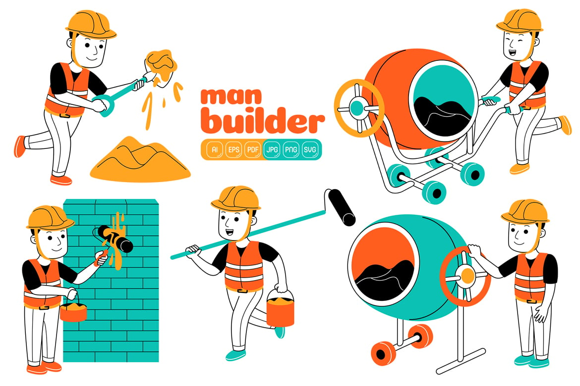 Kit Graphique #375009 Builder Homme Divers Modles Web - Logo template Preview