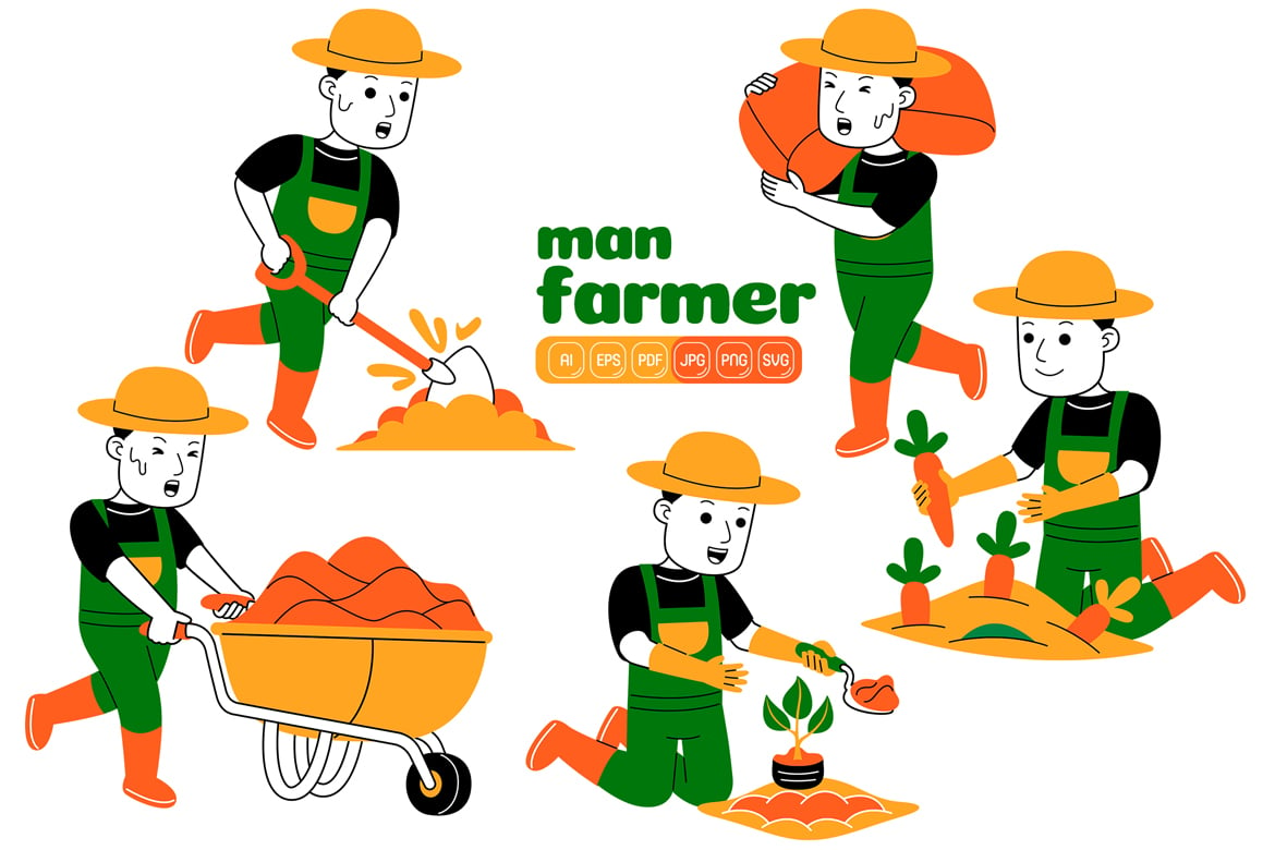 Template #375023 Farmer Farm Webdesign Template - Logo template Preview
