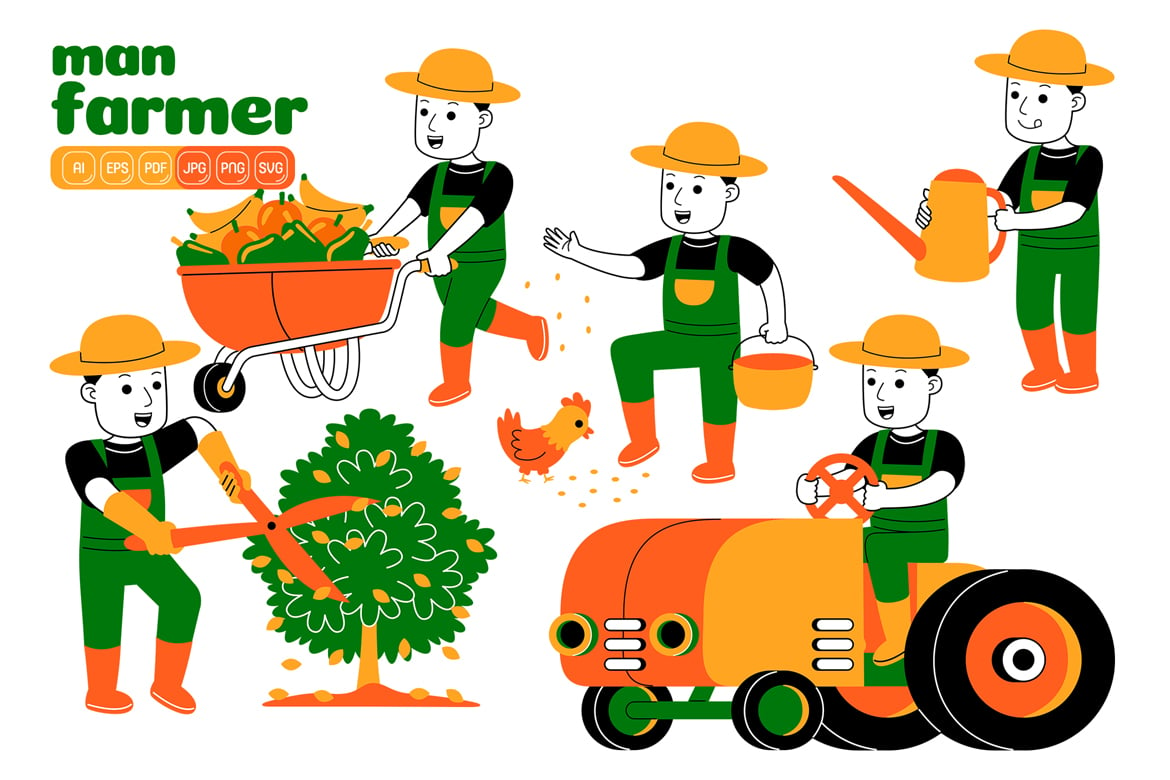 Template #375028 Farmer Farm Webdesign Template - Logo template Preview