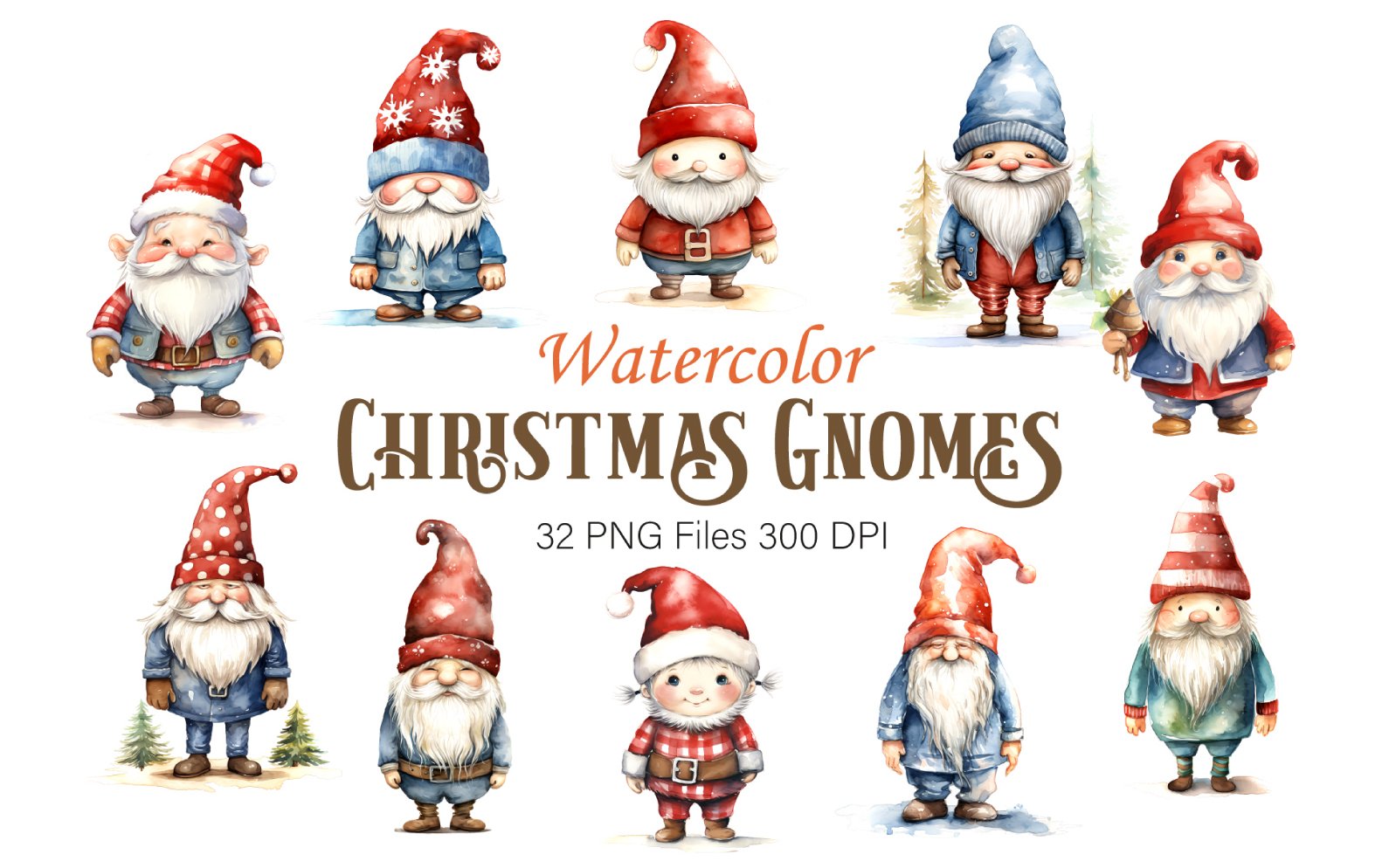 Kit Graphique #375059 Watercolor Christmas Divers Modles Web - Logo template Preview