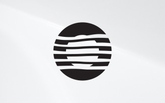 Letter O sun logo design template