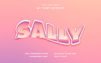 Sally Editable Text Effect
