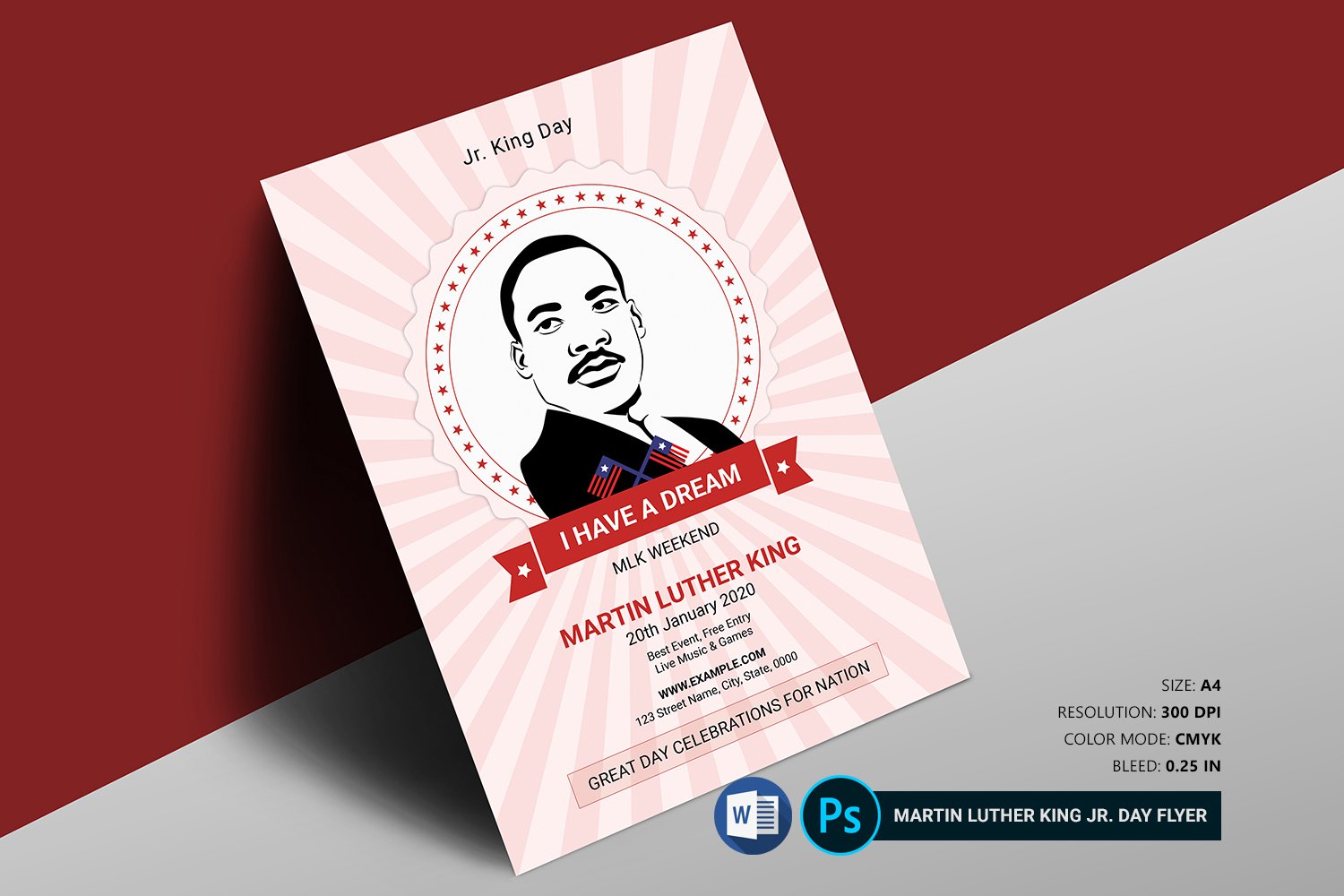Template #375137 Luther King Webdesign Template - Logo template Preview