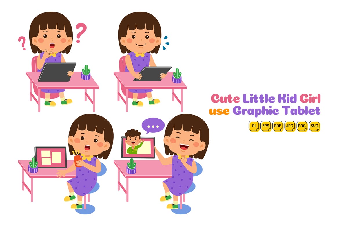 Kit Graphique #375158 Fille Enfant Web Design - Logo template Preview