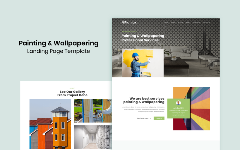 Pianlux - Painting & Wallpapering Landing Page Template