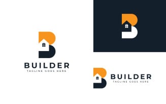 B Home Logo Design Template