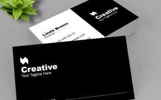 Black - Business Card Layout Template