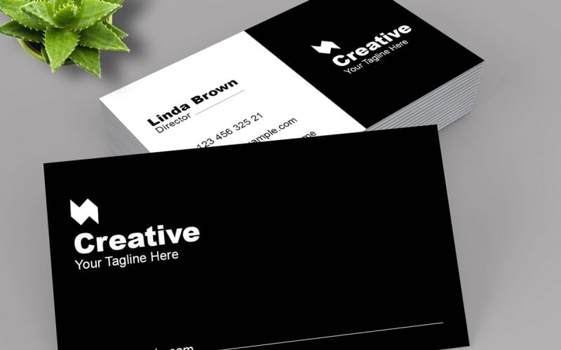 Black - Business Card Layout Template Corporate Identity