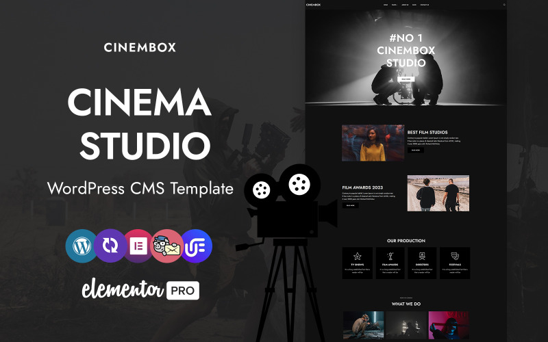 Cinembox - Cinema Studio WordPress Elementor Theme WordPress Theme