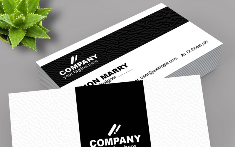 Corporate Simple Black Business Card Design Corporate Identity