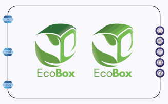 Creative design eco box logo