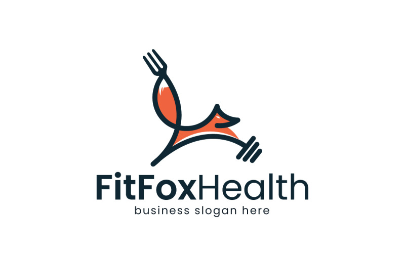 FitFox Health Logo Design Logo Template