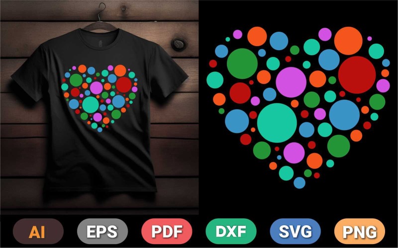 Heart T-Shirt Love And Inspiration, Christmas Design T-shirt