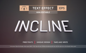 Incline - Editable Text Effect, Font Style