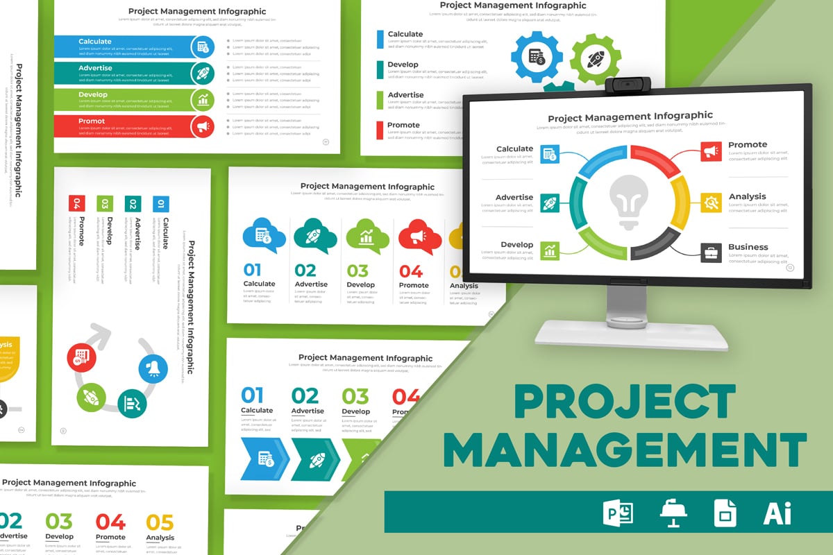 Template #375217 Management Infographic Webdesign Template - Logo template Preview