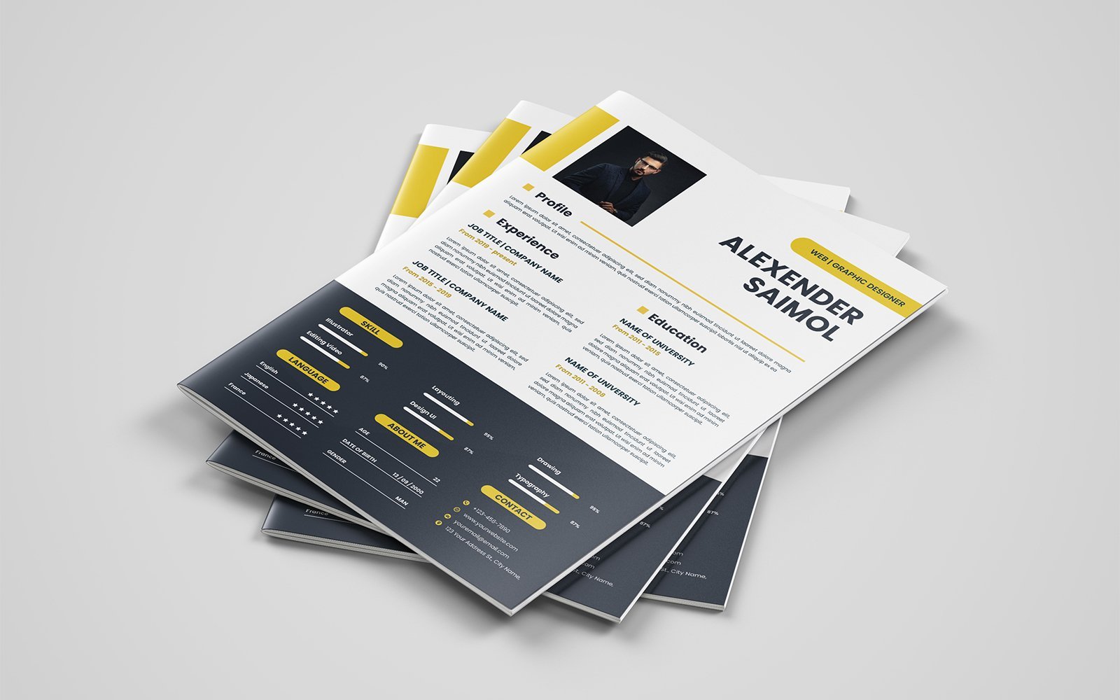 Template #375276 Template Resume Webdesign Template - Logo template Preview