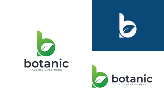 B Leaf Logo Template Design