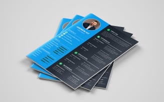 Blue One Page Resume Template