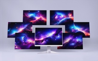 Collection Of 12 Space Galaxy Background High Quality Template