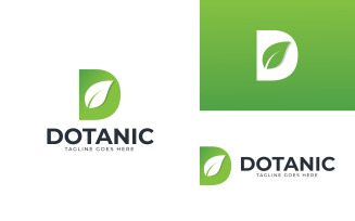 D Leaf Logo Template Design