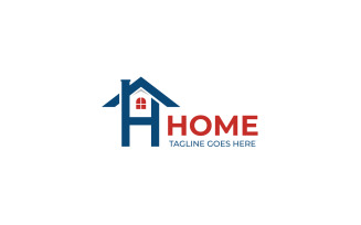 H Home Logo Design Template