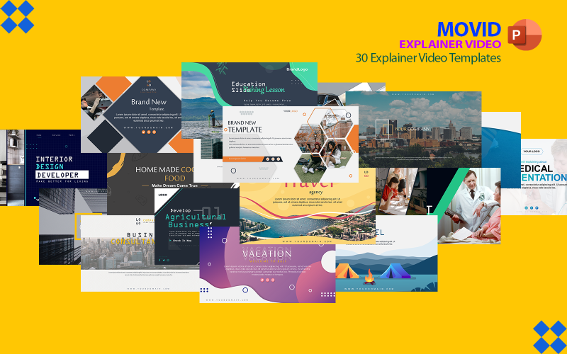 Movid Explainer Video Template PowerPoint Template
