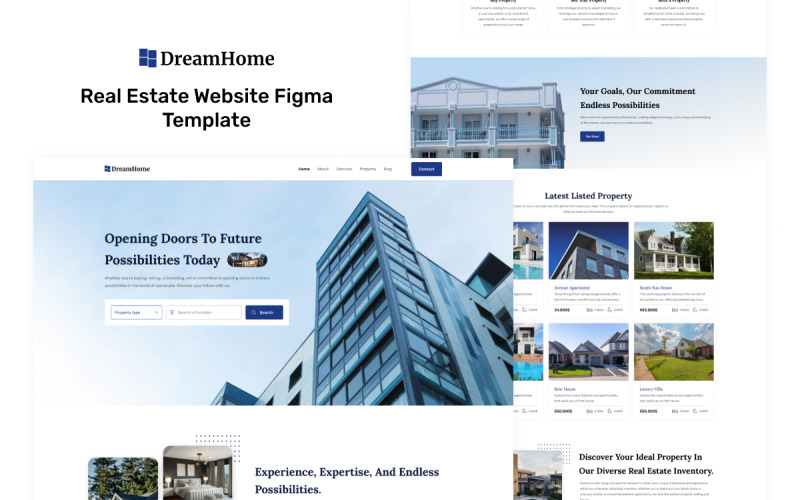 RealEstate Website Landing Page UI Element
