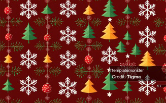 Versatile and Easy to Use Christmas Pattern for Cards, Gift Wrap, and Home Decor
