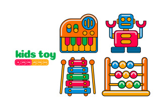 Kids Toy Icon Vector Pack #03
