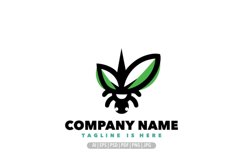 Leaf insect logo design template Logo Template