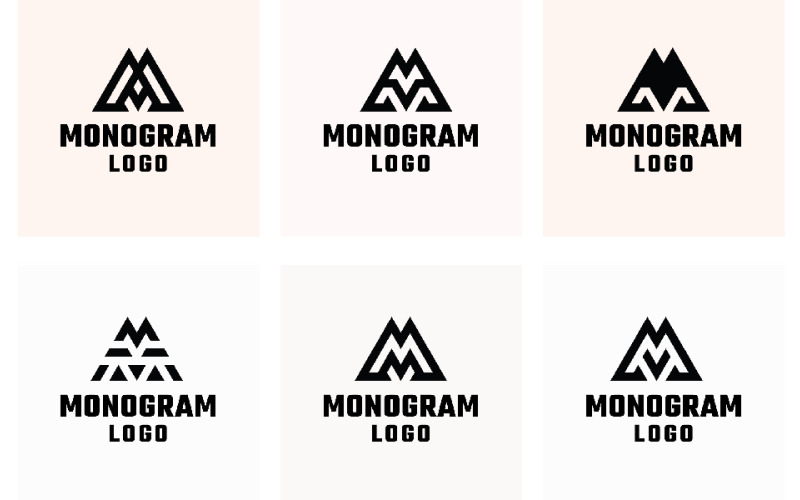 Monogram Letter M Logo Pack Logo Template