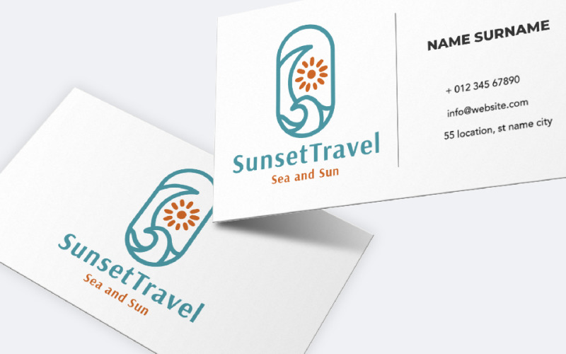 Sunset Travel Agent Logo v.3 Logo Template