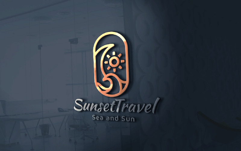 Sunset Travel Agent Logo v.6 Logo Template