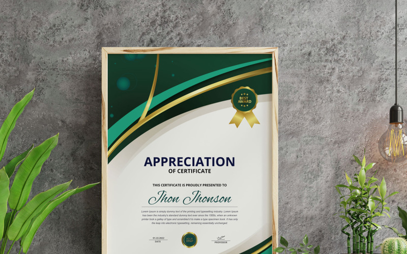 Appreciation Certificate Templates Corporate Identity
