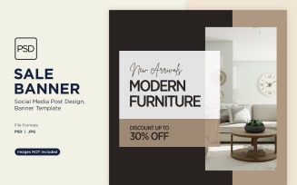 Big Sale on Modern Furniture Banner Design Template 2